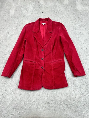 Abrigo Chaqueta Denim & Co Gamuza Mujer M Cuero Rosa Audaz Glamour Mafia Esposas Colorido Foto 1 de 4