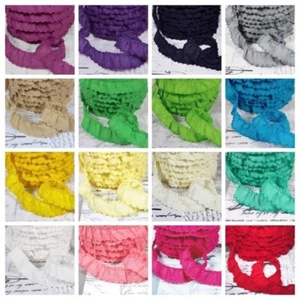 Rouleau 25 m garniture bord festonné rassemblé - bord couture 20+ COULEURS - Photo 1/23