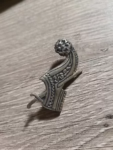 925 Sterling Silver - Vintage Antique Floral Sword & Shoe Brooch Pin - BP7594 - Picture 1 of 5