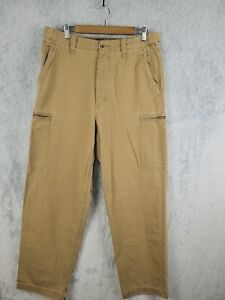 Abercrombie & Fitch Cargo Pants Men Size 32L (32x32) Tan Y2K Paratrooper