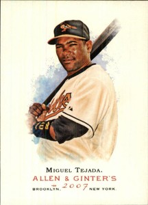 2007 Topps Allen and Ginter Baltimore Orioles Baseball Card #240 Miguel Tejada