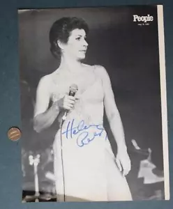 Pop Star Helen Reddy Signed / Autographed 1983 People Magazine photo VINTAGE --- - Picture 1 of 1