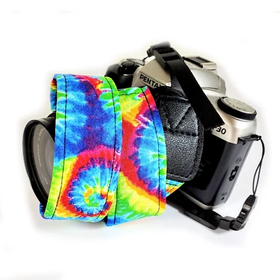 Tie Dye Camera Strap - Hippie Swirl Camera Strap -Double Padded Comfortable - Image 1 of 4