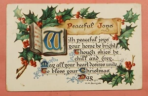 DR WHO 1908 DPO 1891-1918 OSNABURG OH OHIO CANCEL CHRISTMAS POSTCARD - Picture 1 of 2
