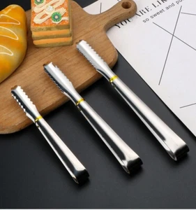 1 pc Stainless Steel Ice Tongs Sugar Tongs Serving Clip Food Tongs Kitchen Tools - Picture 1 of 7