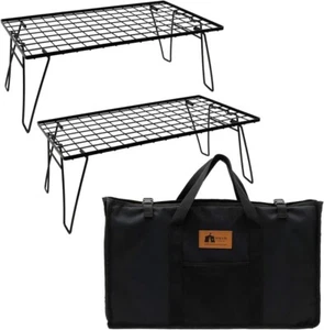 HIBARI Set di 2 rack da campeggio con custodia CP8601 Giappone - Foto 1 di 8