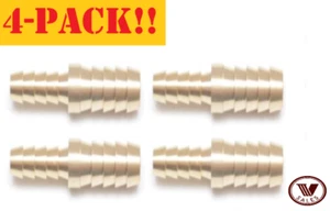 4-PACK! 1/4" X 1/8" Brass Barb Hose Splicer Mender Straight Fitting 129-4-2 NEW! - Picture 1 of 5