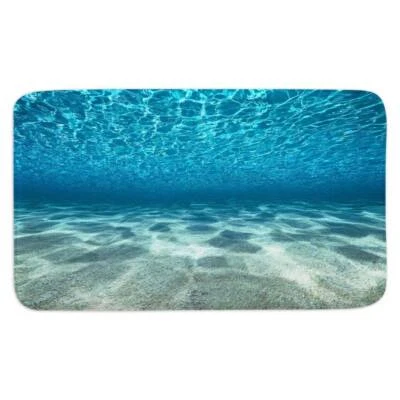 Lustig Strand Blau 3D Badteppich Badvorleger Badematte Badmatte Duschvorlage Bad - Bild 1 von 4