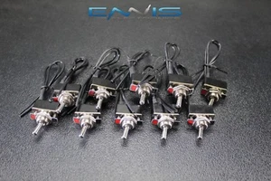 10 PCS ON OFF TOGGLE SWITCH PRE WIRED 2 AMP 250V 4 A 125V SPST ROCKER IBTSSS - Imagen 1 de 8
