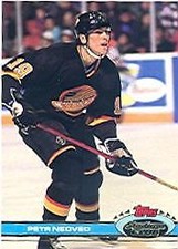 1991-92 Stadium Club Canucks Hockey Card #280 Petr Nedved