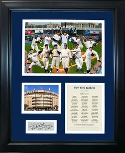 Framed New York Yankees All-Time Greats Facsimile Engraved Auto 12"x15" Photo - Picture 1 of 1