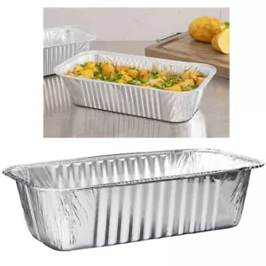 100 X Aluminum Foil Baking Tins 5Lb Loaf Pans Heavy Duty Deep Dish Food Catering - Picture 1 of 1
