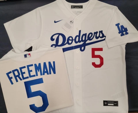 30303 Nike LOS ANGELES DODGERS 100% REAL Baseball Jersey White NWT Cover