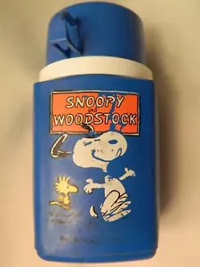 VINTAGE 8 OZ. UFS SNOOPY & WOODSTOCK THERMOS - 1960/S - CUTE - Picture 1 of 7
