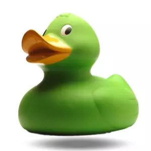 Badeente XXL- Alina grün 31cm Quietscheente Quietscheentchen Plastikente Ente - Afbeelding 1 van 4