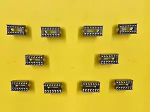 Presa IC 14 pin tipo saldatura DIP montaggio PC 14 pin presa IC 10 pezzi VENDITORE USA - Foto 1 di 2