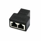 RJ45 Splitter Adapter 1 to 2 Ways Dual Female Port CAT5/CAT 6 LAN Ethernet Cable