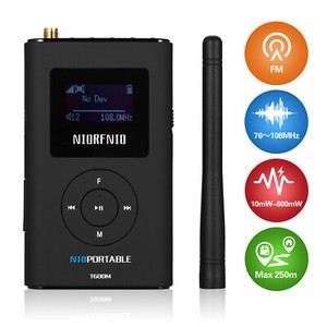Portable FM Transmitter for Church Tour Guide TF/USB/MIC Broadcast Radio Station