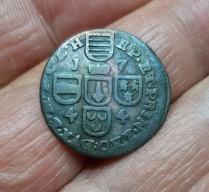 Münze, Kork, Theodor, Liard, 1744, Lüttich - Bild 1 von 2