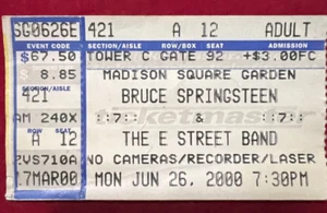 Talón de entradas para concierto de Bruce Springsteen Madison Square Garde Nueva York 26 de junio de 2000 - Imagen 1 de 1