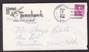 ADVERTISING - HOTEL TOMAHAWK 1960, GREEN RIVER, WYOMING - Picture 1 of 2