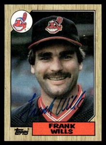 1987 Topps Frank Wills Cleveland Indians #551 SIGNED AUTOGRAPH XA2730