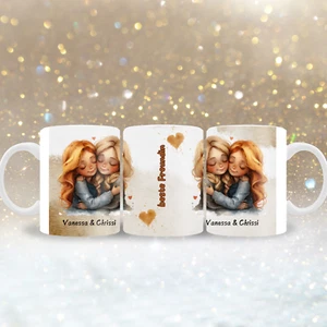 Tasse beste Freundin personalisiert mit Namen, Kaffeebecher Geschenke - Bild 1 von 4