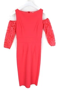 CHRISTIES A PORTER Shape Dress Women's (IT) 42 Three Quarter Sleeve Lace Fitted - Picture 1 of 10