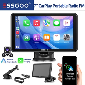 7 Inch Portable Apple CarPlay Android Auto Car BT Nav Navigation FM Universal - Picture 1 of 8