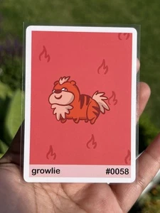 Pookiemoot Growlie #0058 Growlithe Pokemon Fan Art - Bild 1 von 2