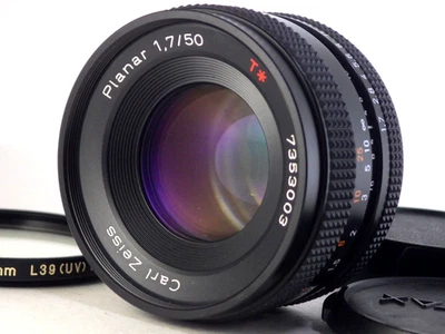 CONTAX Carl Zeiss Planar 50mm f1.7 MMJ MF Lens Standard SLR Classic Camera Japan - Image 1 of 4