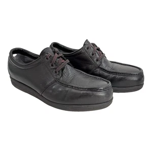 Scarpe mocassino Red Wing 6604 punta acciaio pelle nera USA uomo taglia 13 D - Foto 1 di 12