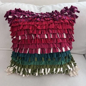 Crate & Barrel Multicolor Kringle Pillow Cover And Cushion Insert Cotton Wool - Picture 1 of 9