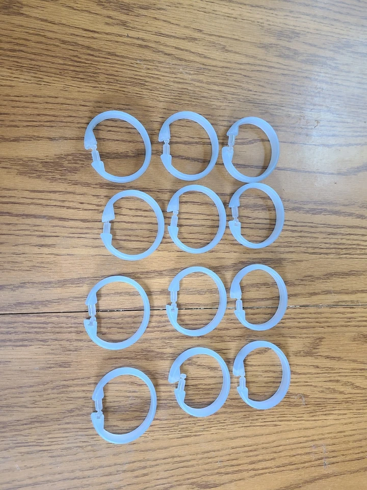 Shower Curtain Hooks Blue Color 12 - Imagem 1 de 1