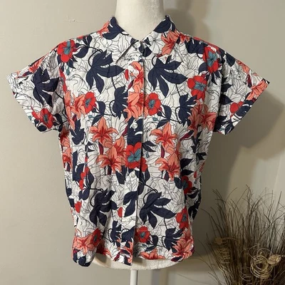 Columbia Sportswear Mujer Multicolor Floral Manga Corta Camisa Abotonada Talla M Foto 1 de 4