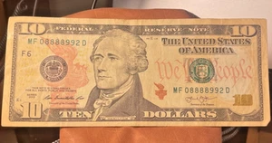 Rare 2013 $10 Dollar bill Low Serial Number Quad And Double 8888 - Picture 1 of 5