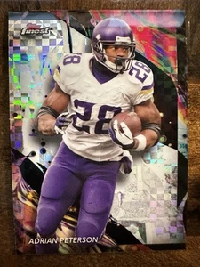 2024 Topps Finest - ADRIAN PETERSON Uncommon Checkerboard Refractor SP - Bild 1 von 4