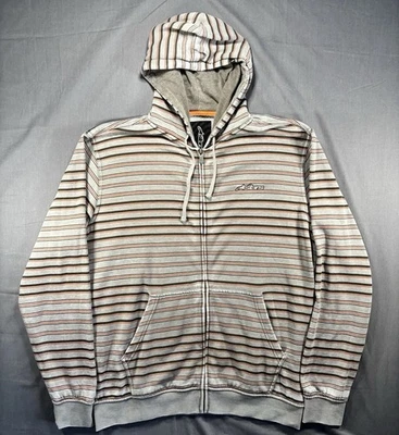 Alpinestars Men’s XL Hoodie Vintage Y2K Gray, Orange & Black Horizontal Stripes - Image 1 of 4