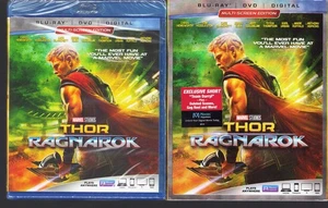 Thor: Ragnarok (Blu-ray/DVD + Digital) 2017 Marvel Superhero -New with Slipcover - Bild 1 von 2