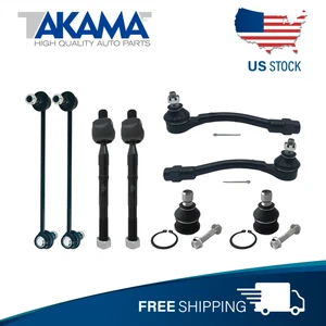 8 Pcs Ball joints outer inner Tie Rod Ends Sway bar links for 12-17 Kia Rio - Picture 1 of 8