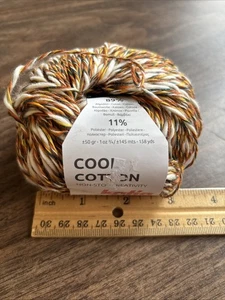 Hilo de algodón Katia Cool naranja verde mostaza 1,75 oz 89 % algodón/11 % poliéster - Imagen 1 de 4