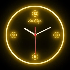 Reloj de neón EaseSign minimalismo diseño interior europeo pared decoración del hogar 7 colores - Imagen 1 de 16