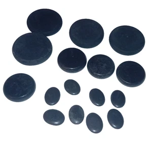 16x Wellness Massage Steine Set Basaltsteine 3 verschiedene Grössen - Bild 1 von 1