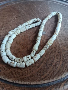 Collana Vintage Perline Teschio Yak Buddha Preghiera Perline Spedizione Gratuita - Foto 1 di 18