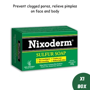 Nixoderm Sulfur Soap 100g For Relief Acne and Skin Problems HALAL - Picture 1 of 7