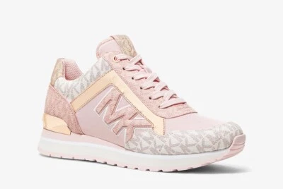 NWB Michael Kors Maddy Two-Tone Logo and Mesh Trainer, POWDER BLUSH, Size 8.5M - Image 1 of 4