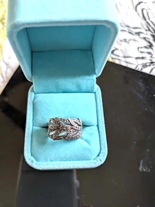 BANDA DE MARCUSITA PLATA ESTERLINA TALLA 7 Y PESA 7,60 GRAMOS - Imagen 1 de 4