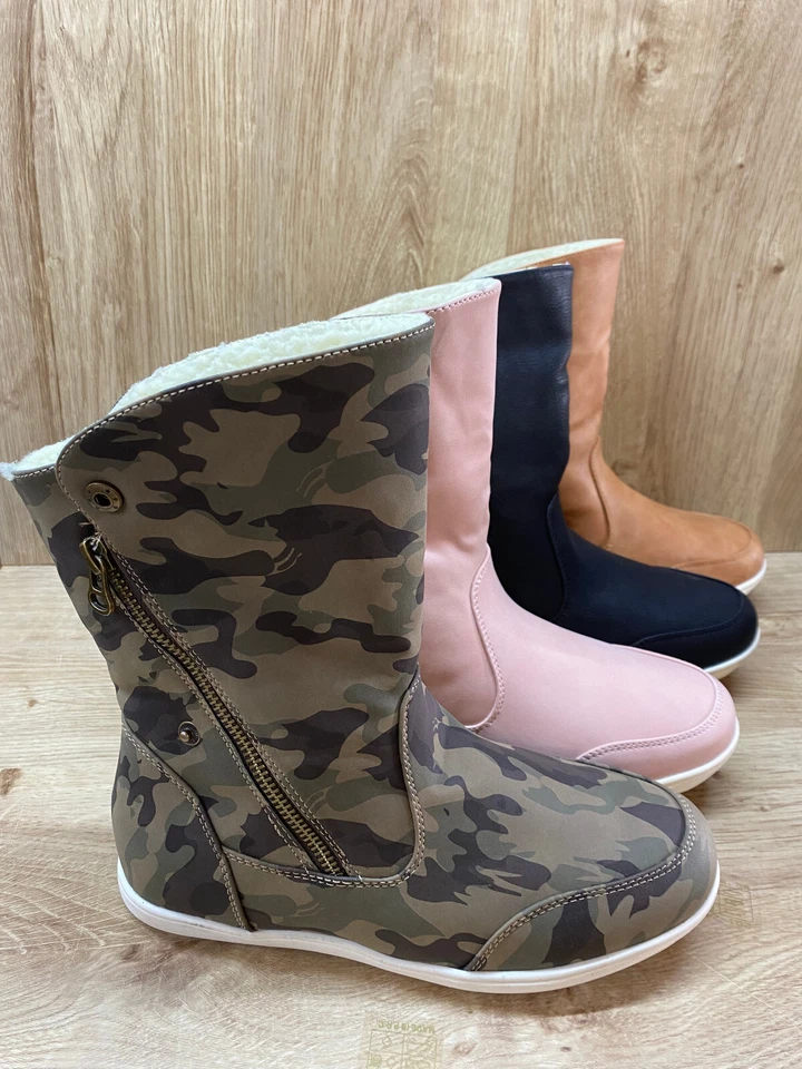 POGOLINO Damen Stiefeletten warm gefüttert Boots Stiefel Winter Tarn Schlupf NEU ST854