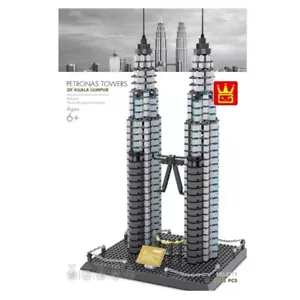 WANGE Architecture Petronas Twin Towers Building Blocks Sets City Bricks Classic - Picture 1 of 11