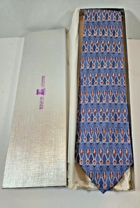 Bugatchi Uomo Platinum Silk Soie Necktie In Original Bergdorf Goodman Gift Box - Picture 1 of 8